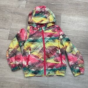 REIMA Girls' Multicolor Hooded Windbreaker Jacket